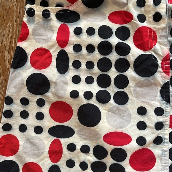 ABS by Allen Schwartz, miniskirt, polkadots, cotton, red, white and black size 8 - Picture 7 of 9